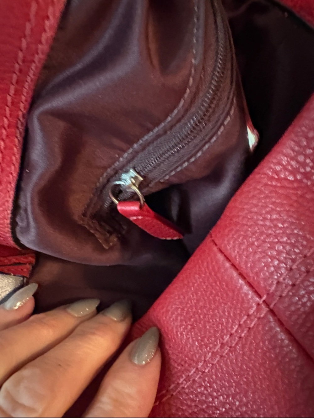Coach Penelope Hobo Shoulder bag red pebbled leather August 2011 F16535 - Picture 13 of 15